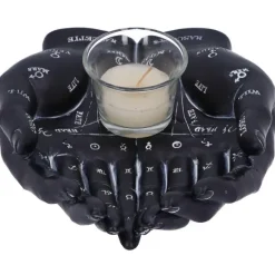 Nemesis Now Palmists Guide Black Tealight Holder