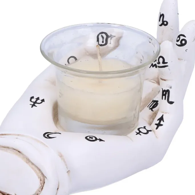 Nemesis Now Palmist's Prediction White Tealight Holder