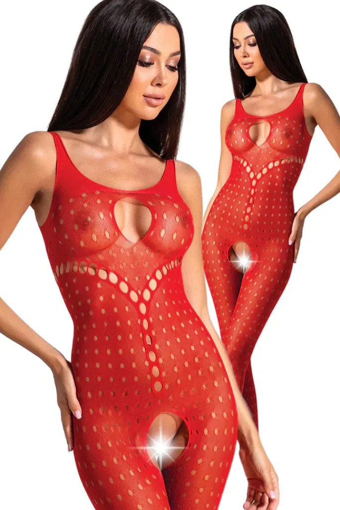 Passion Lingerie Passion Bodystocking BS078 Red