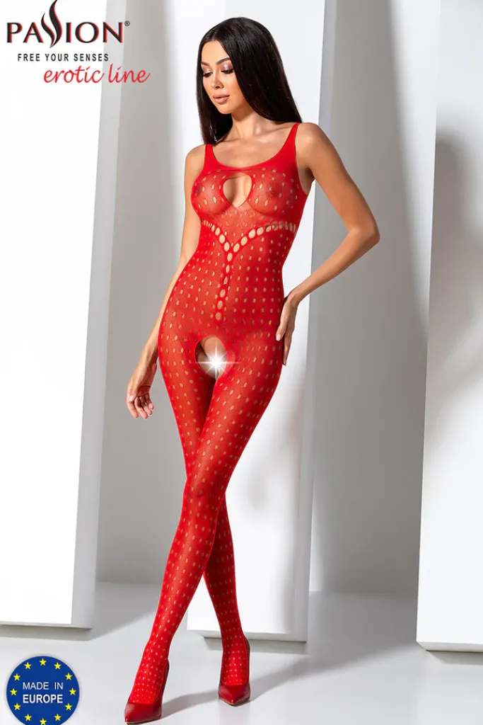 Passion Lingerie Passion Bodystocking BS078 Red