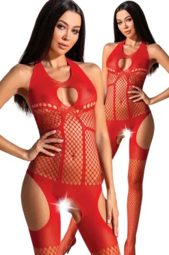 Passion Lingerie Passion Bodystocking BS079 Red