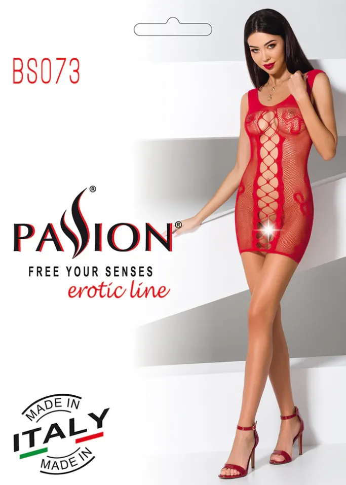 Passion Lingerie Passion Bodystocking BS073 Red