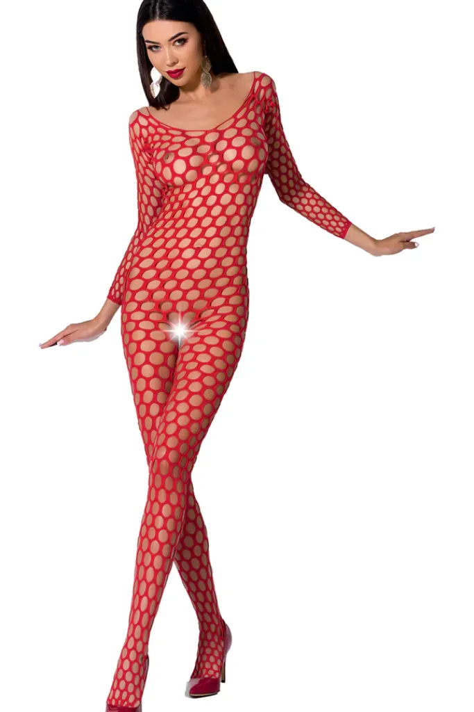 Passion Lingerie Passion Bodystocking BS077 Red