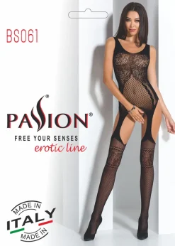Passion Lingerie Passion Bodystocking BS061 Red