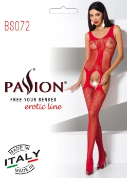 Passion Lingerie Passion Bodystocking BS072 Red