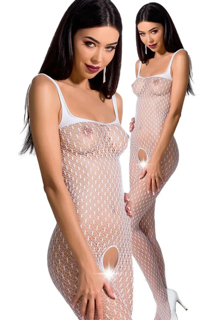 Passion Lingerie Passion Bodystocking BS071 White