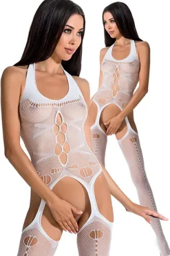 Passion Lingerie Passion Bodystocking BS059 White