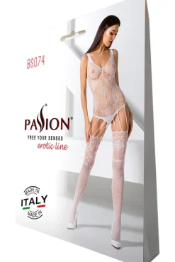 Passion Lingerie Passion Bodystocking BS074 White