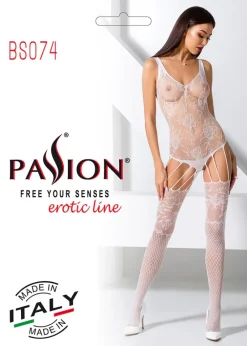 Passion Lingerie Passion Bodystocking BS074 White