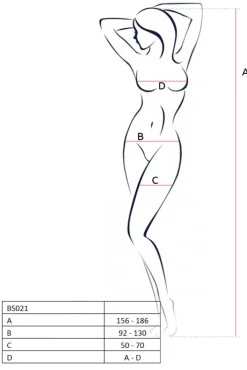 Passion Lingerie Passion BS021 Bodystocking Black