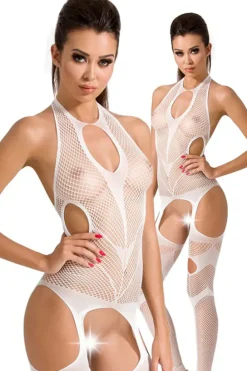 Passion Lingerie Passion BS053 Bodystocking White