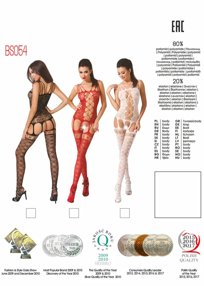Passion Lingerie Passion BS054 Bodystocking White