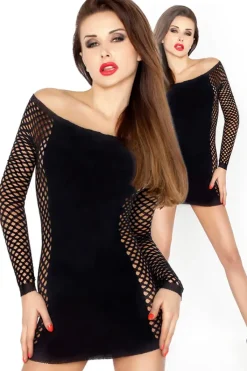 Passion Lingerie Passion BS025 Mesh Dress Black