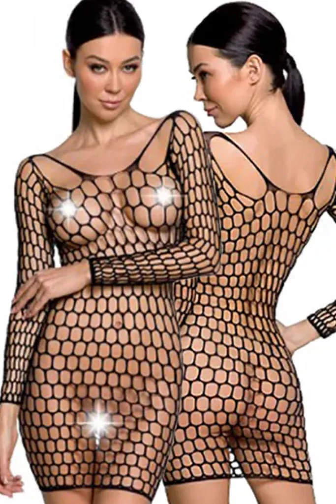 Passion Lingerie Bodystocking BS093 Black