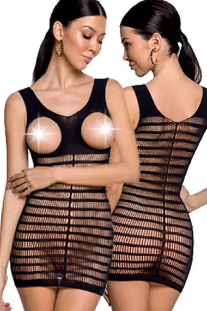 Passion Lingerie Bodystocking BS092 Black