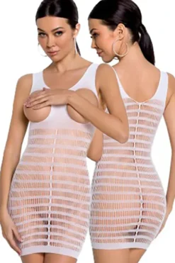Passion Lingerie Bodystocking BS092 White