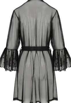 Passion Lingerie Passion Lovelia Penignoir Dressing Gown Black