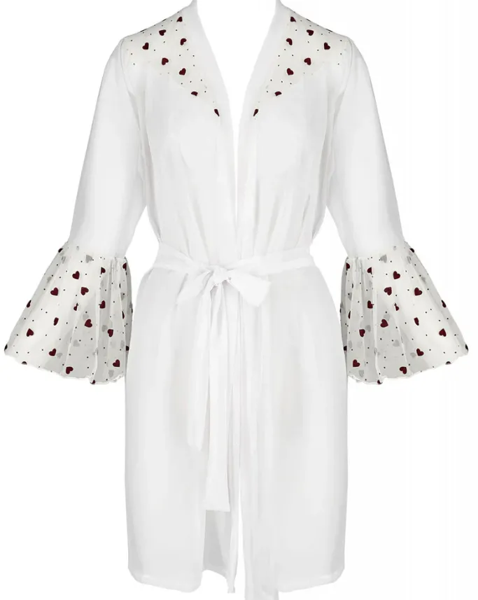 Passion Lingerie Passion Lovelia Penignoir Dressing Gown White