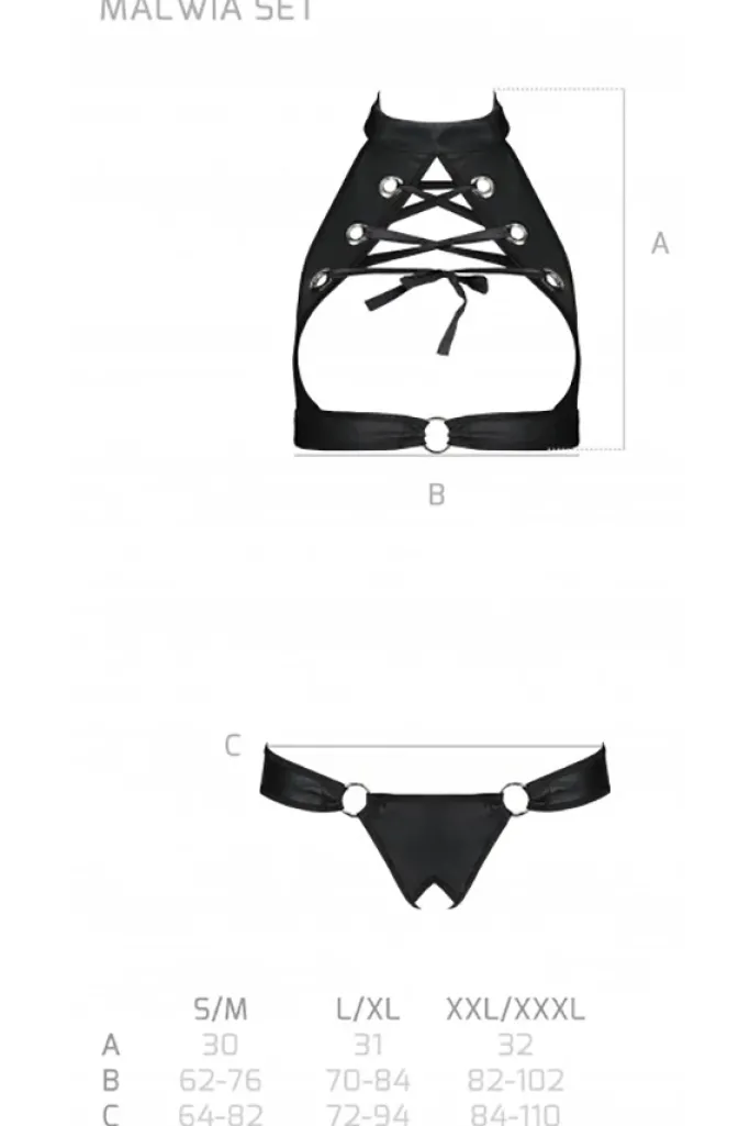 Passion Lingerie Passion Malwia Set with open Bra