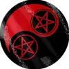 Grind Pentagam Yin Yang Glass Chopping Board