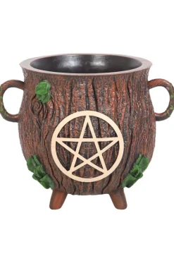 Something Different Pentagram Bark Effect Cauldron Plant Pot