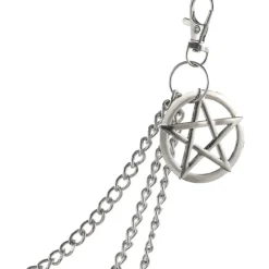 Gothic Accessories Pentagram Belt Clip Chain