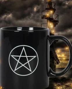 Something Different Pentagram Black Mug
