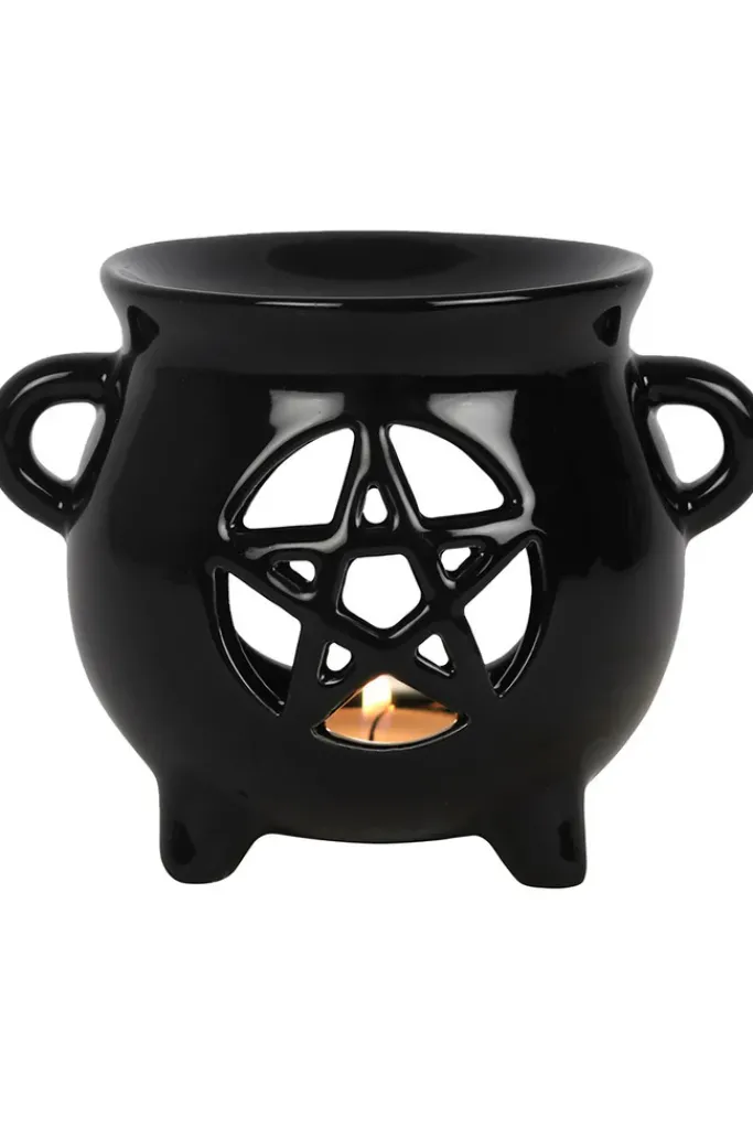 Something Different Pentagram Cauldron Oil Burner
