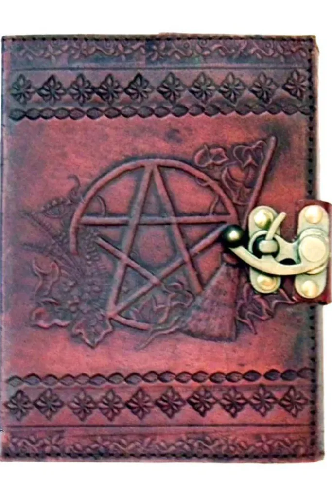 Nemesis Now Pentagram Leather Emboss Journal and Lock