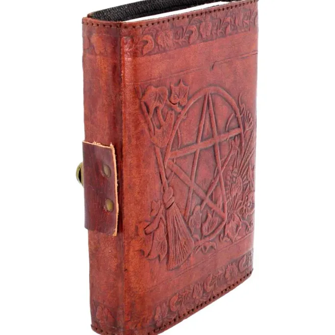 Nemesis Now Pentagram Leather Emboss Journal and Lock