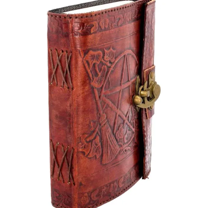 Nemesis Now Pentagram Leather Emboss Journal and Lock