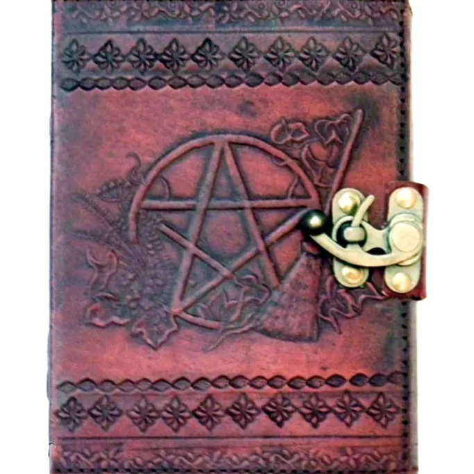 Nemesis Now Pentagram Leather Emboss Journal and Lock