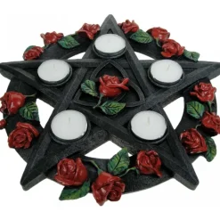 Nemesis Now Pentagram Rose Tealight Holder