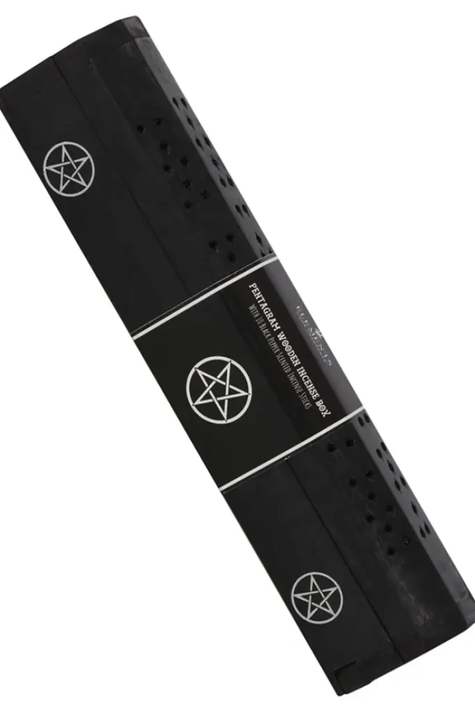Something Different Pentagram Wooden Black Pepper Incense Box Set