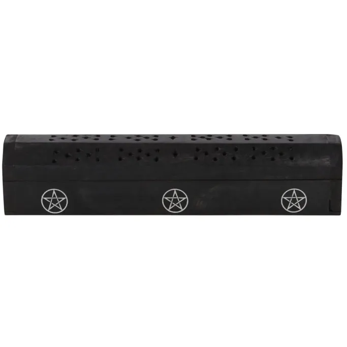 Something Different Pentagram Wooden Black Pepper Incense Box Set