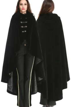 Pentagramme Black Velvet Cape