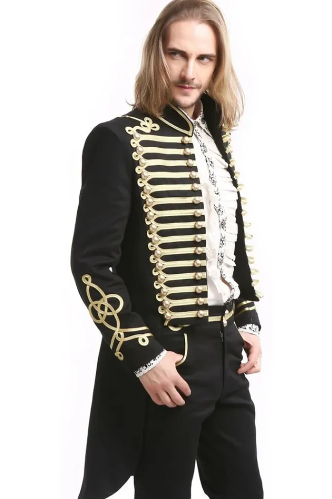 Pentagramme Gold Officer Gothic Coat