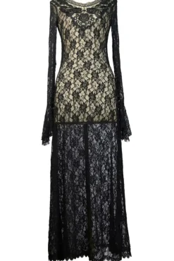 Pentagramme Long Gothic Lace Dress (M)