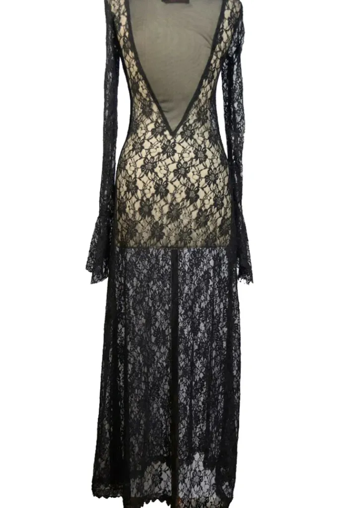 Pentagramme Long Gothic Lace Dress (M)