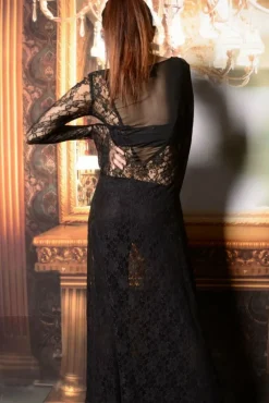 Pentagramme Long Gothic Lace Dress (M)