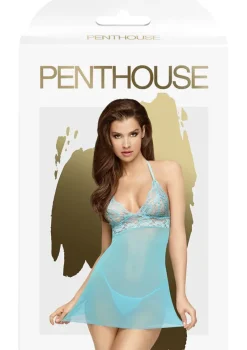 Penthouse Bedtime Story Mini Dress Blue