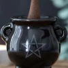 Something Different Pentragram Cauldron Ceramic Incense Holder
