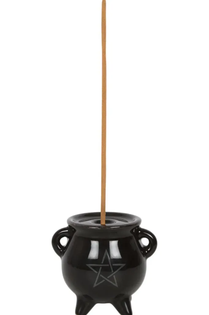 Something Different Pentragram Cauldron Ceramic Incense Holder