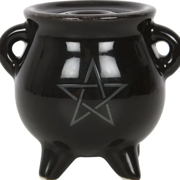 Something Different Pentragram Cauldron Ceramic Incense Holder