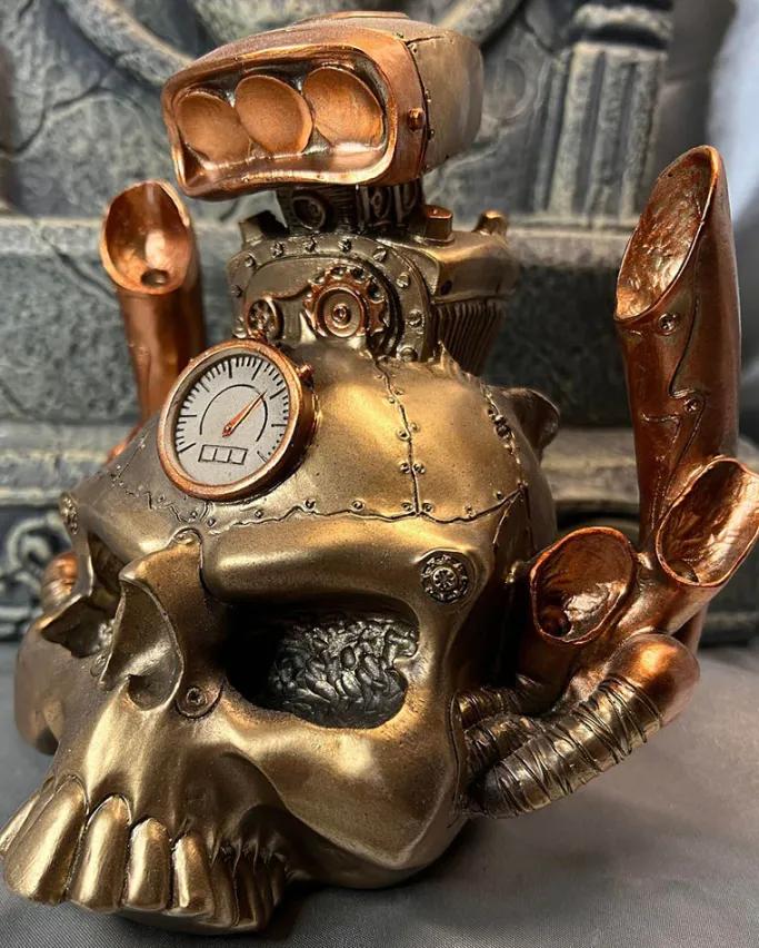Nemesis Now Petrol Head Steampunk Skull