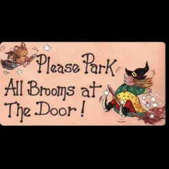 Something Different Please Park All Brooms at the Door Smiley Fridge Magnet