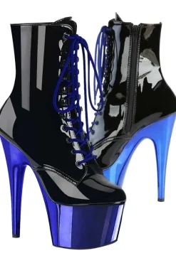 Pleaser ADORE 1020 Royal Blue Chrome Boots
