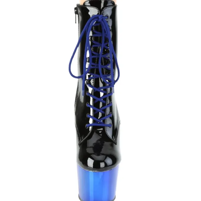 Pleaser ADORE 1020 Royal Blue Chrome Boots