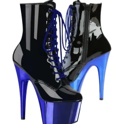 Pleaser ADORE 1020 Royal Blue Chrome Boots