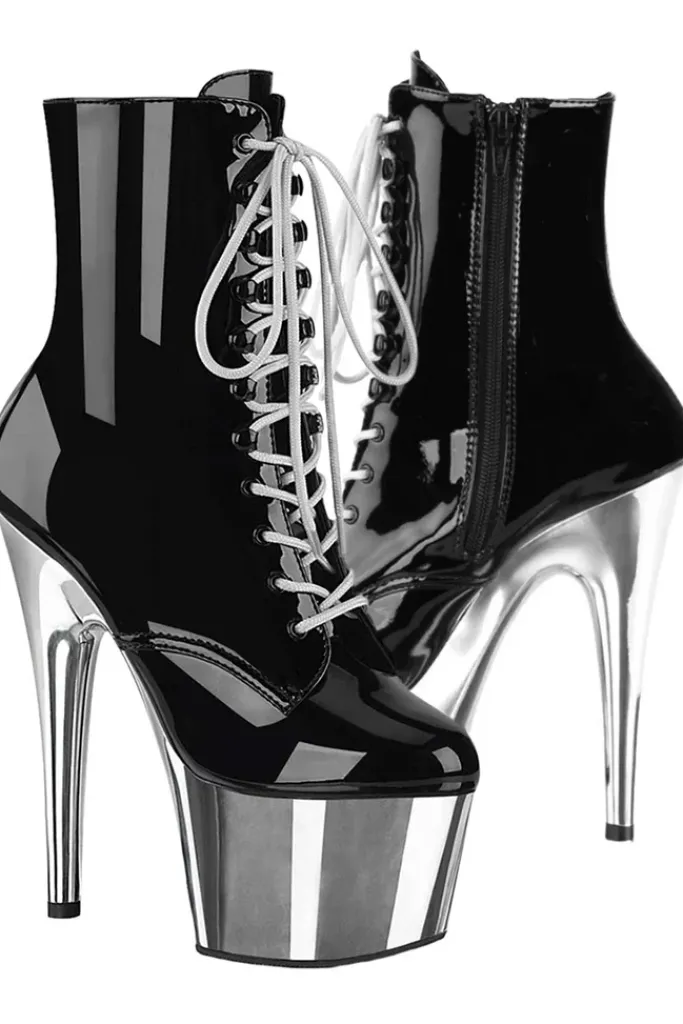 Pleaser ADORE 1020 Silver Chrome Boots